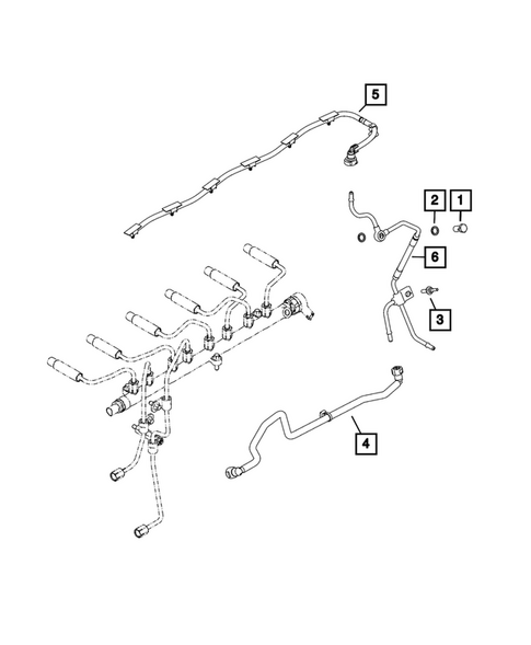 Fuel Rail and Injectors for 2026 Ram 2500 #1