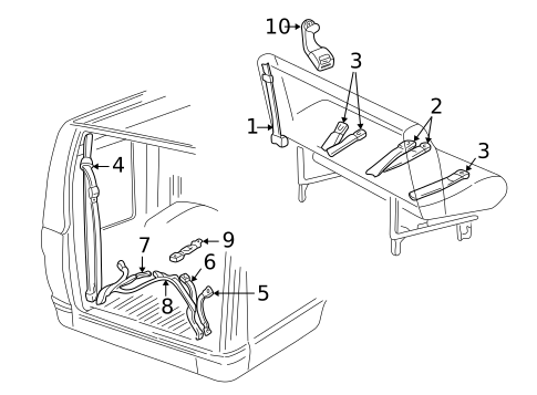 Seat Belt for 2003 Dodge Ram 2500 Van #0