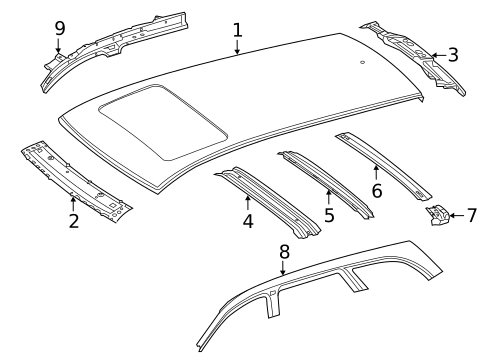 Roof & Components for 2013 Mercedes-Benz E 350 #1