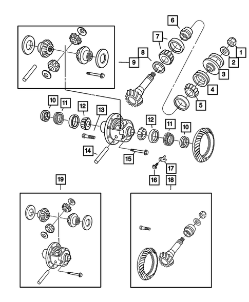 Front Axle; Housing, Differential and Vent for 2010 Dodge Ram 3500 #0