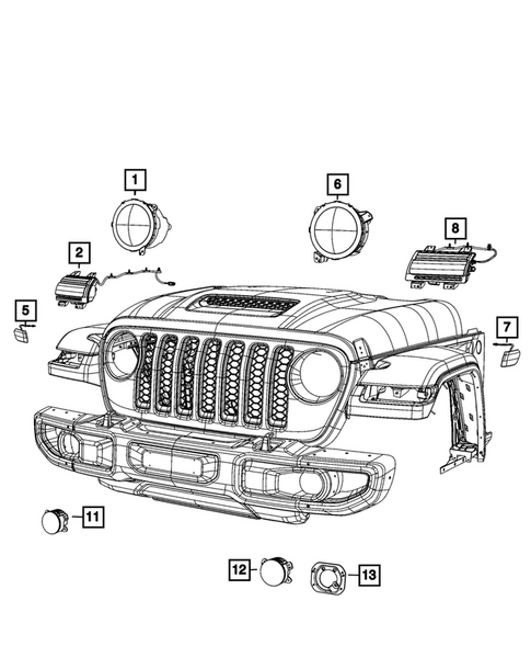 Lamps-Interior and Exterior for 2019 Jeep Wrangler #1