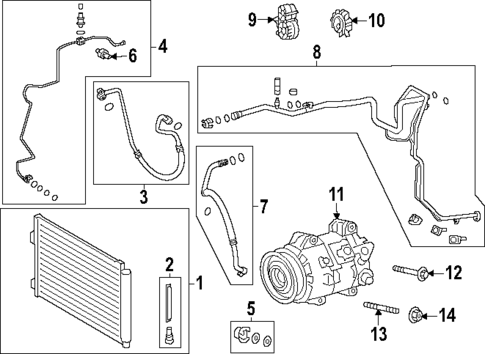 Condenser, Compressor & Lines for 2025 Lexus TX350 #0