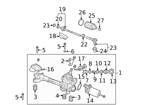 Steering Gear & Linkage for 2012 Honda Fit #0