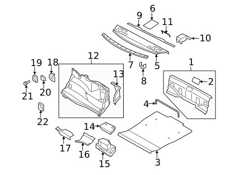Interior Trim - Rear Body for 2009 BMW 128i #0