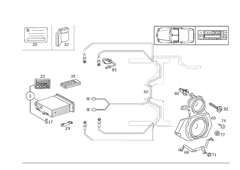 Radio Set and Loudspeaker for 1993 Mercedes-Benz 600SL #2