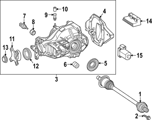 Axle & Differential for 2024 Mercedes-Benz SL55 AMG #0
