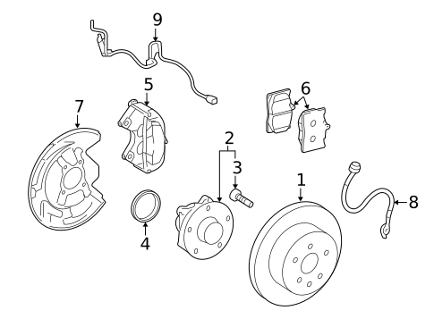 Front Brakes for 2019 Lexus GS F #1