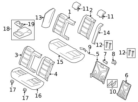 Rear Seat Components for 2008 Mercury Sable #0