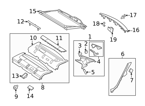 Interior Trim - Quarter Panels for 2008 Mercedes-Benz ML320 #1