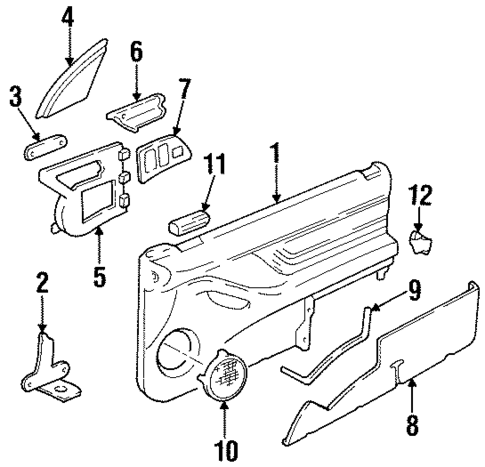 Interior Trim - Front Door for 1995 Oldsmobile Achieva #1