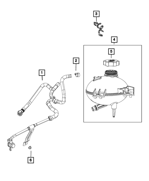 Engine Coolant Reservoir (Bottle) for 2016 Jeep Renegade #2