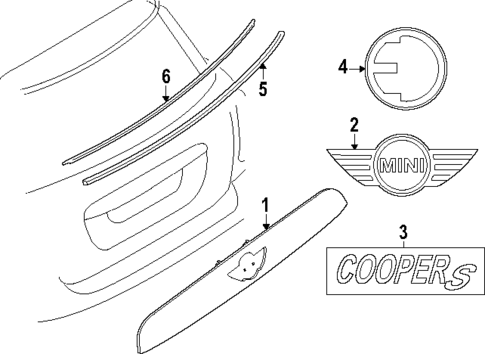 Exterior Trim - Lift Gate for 2024 Mini Cooper #0