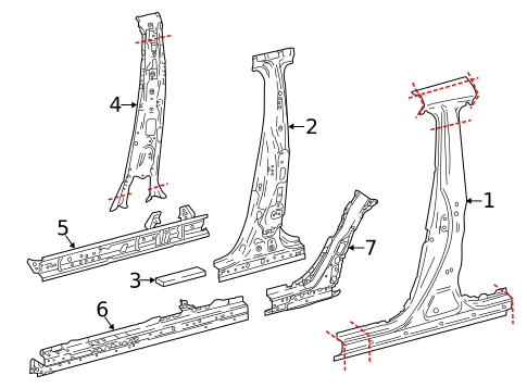 Center Pillar & Rocker for 2018 Toyota C-HR #1