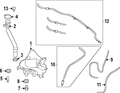 Washer Components for 2025 Subaru Crosstrek #0