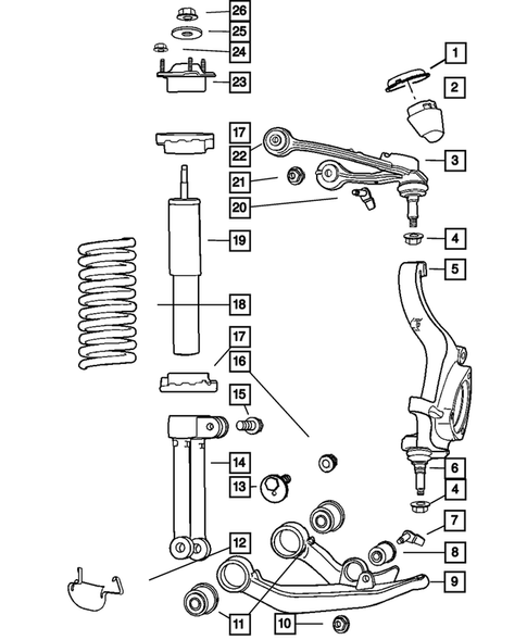 Front Suspension for 2005 Jeep Liberty #0