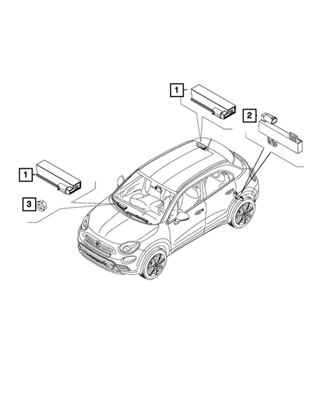 Keys, Modules and Engine Controllers for 2017 Fiat 500X #10