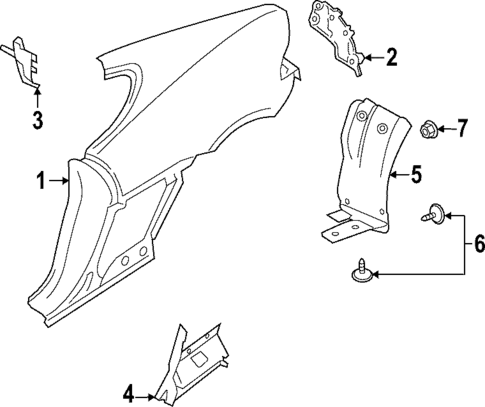 Quarter Panel & Components for 2024 Porsche 718 Cayman #0