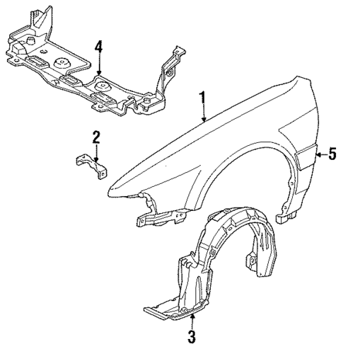 Exterior Trim - Fender for 1990 Honda Accord #0