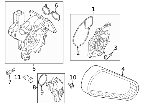 Water Pump for 2019 Volkswagen Tiguan #5