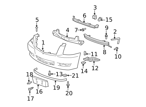 Bumper & Components - Front for 2012 Cadillac Escalade ESV #0