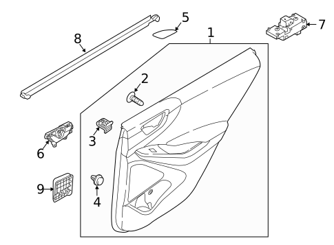 Rear Door for 2019 Hyundai Ioniq #2