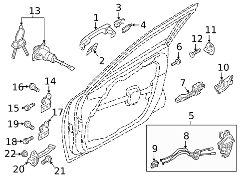 Lock & Hardware for 2018 Kia Optima #0
