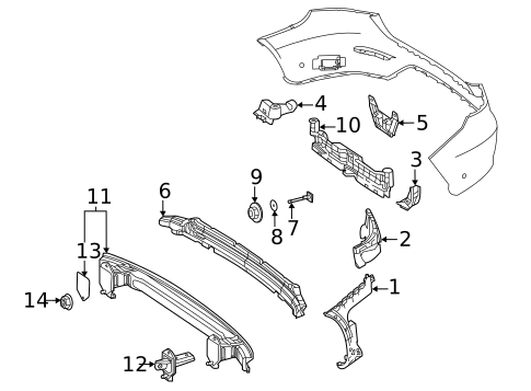 Bumper & Components - Rear for 2020 Mercedes-Benz GLC 43 AMG® #2