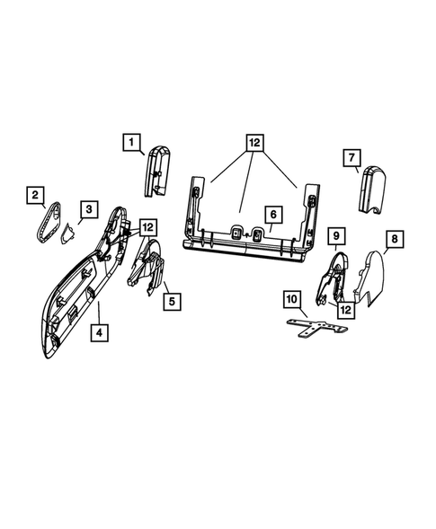 Front Seats - Adjusters, Recliners, Shields and Risers for 2008 Dodge Nitro #0