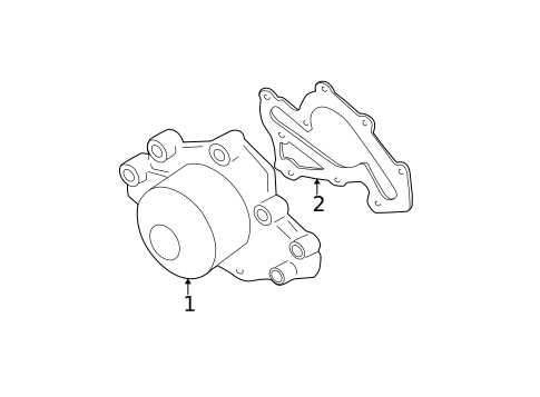 Water Pump for 2003 Hyundai Sonata #2
