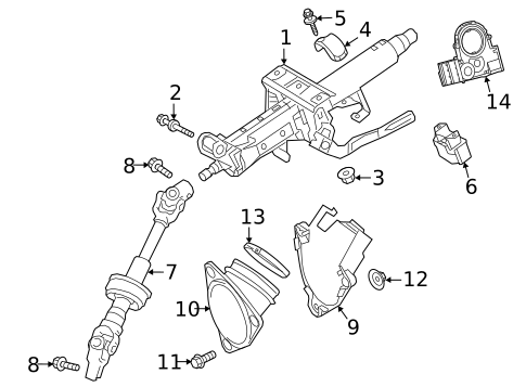 Steering Column Assembly for 2022 Toyota Highlander #0