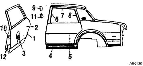 Door & Components for 1985 Buick Skylark #1