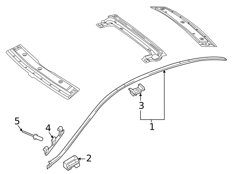 Exterior Trim - Roof for 2021 Mercedes-Benz E 450 #3