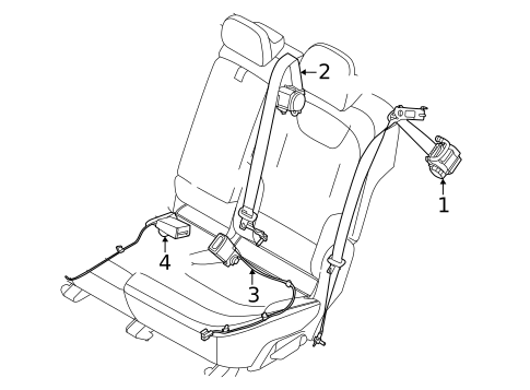 Rear Seat Belts for 2023 Kia EV6 #0