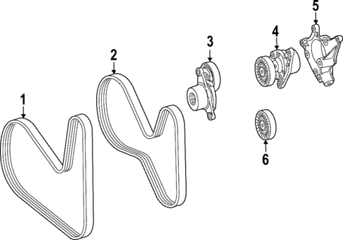 Belts & Pulleys for 2023 Mercedes-Benz SL55 AMG #0