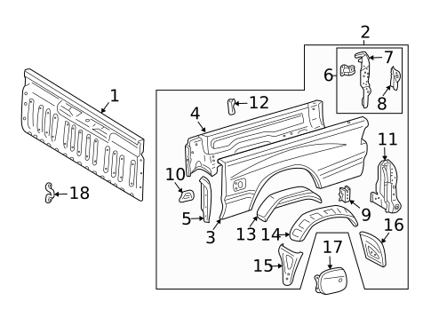 Front & Side Panels for 2004 Toyota Tundra #1