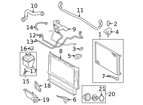Radiator & Components for 2005 Land Rover Range Rover #0