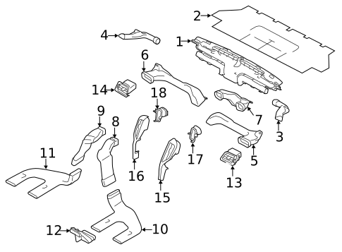 Ducts for 2020 Subaru Ascent #0