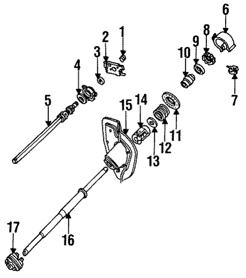 Shaft & Internal Components for 1991 Mercury Cougar #0