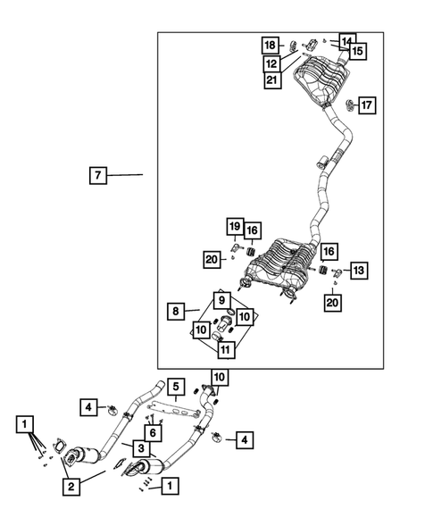 Exhaust System for 2018 Jeep Grand Cherokee #1