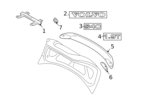 Spoiler for 2001 Volvo S40 #1