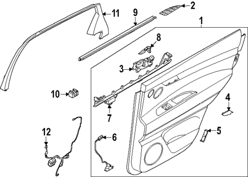 Interior Trim - Rear Door for 2025 Genesis GV80 Coupe #0