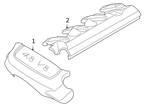 Engine Appearance Cover for 2010 Porsche Cayenne #1