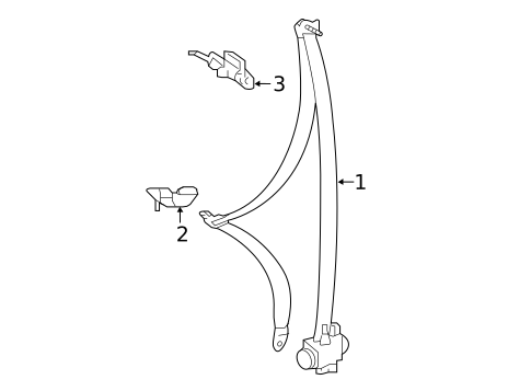 Rear Seat Belts for 2020 Toyota Tacoma #1