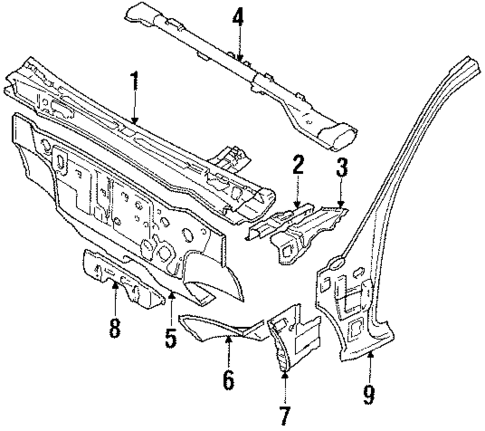 Cowl for 1993 Mitsubishi Eclipse #0