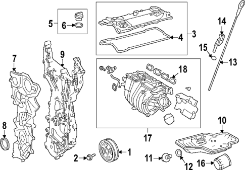 Engine Parts for 2018 Lexus RX450hL #21