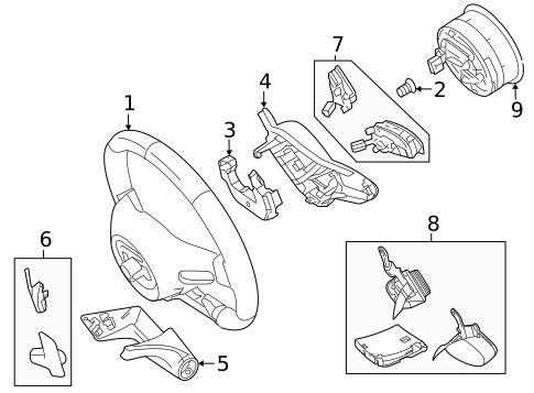 Steering Wheel & Trim for 2020 Mercedes-Benz CLA35 AMG #0