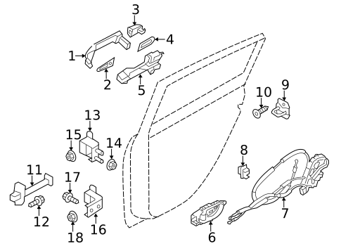 Lock & Hardware for 2019 Nissan LEAF #2