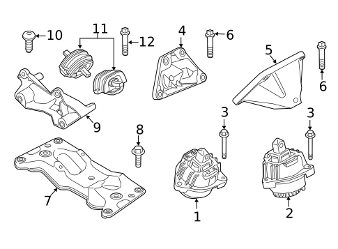 Engine & Trans Mounting for 2011 BMW 550i xDrive #1
