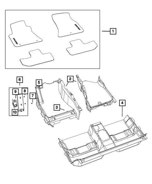 Carpets, Floor Mats, Load Floor, and Silencers for 2017 Dodge Challenger #1