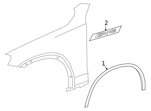 Exterior Trim - Fender for 2020 Mercedes-Benz GLC63 AMG #0
